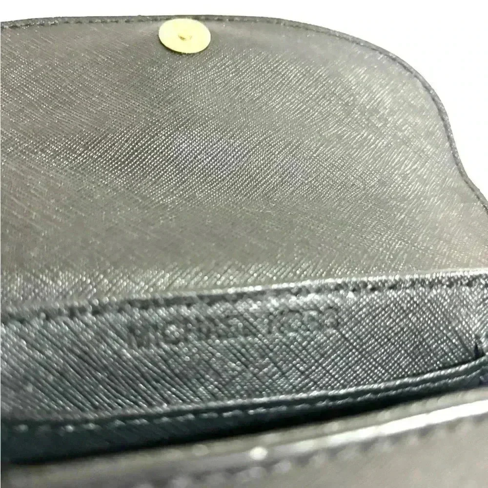 Michael kors black leather crossbody handbag